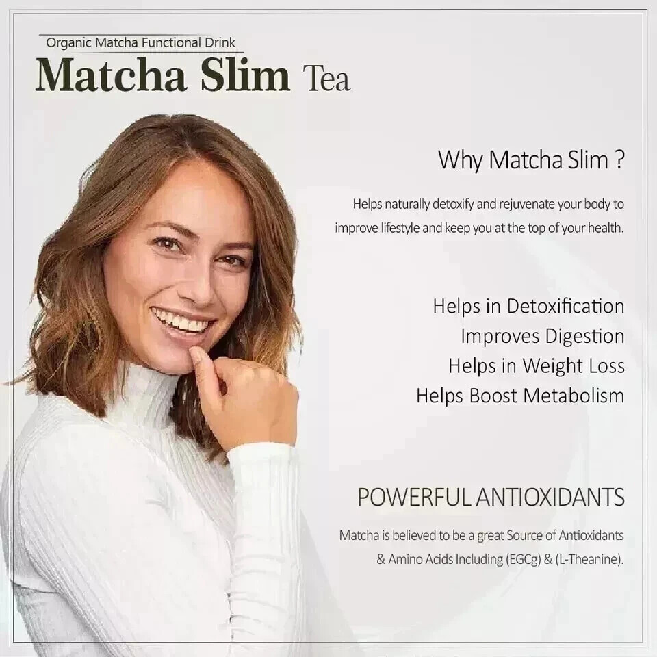 Matcha Slim Green Tea Weight Management High In Antioxidants Detoxifying -(50gm)