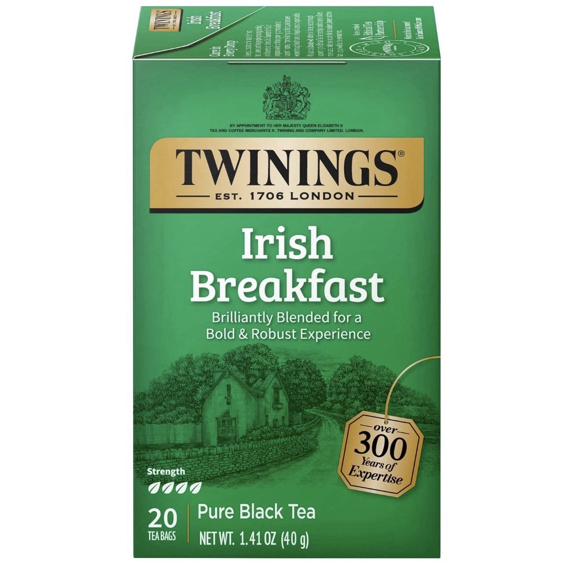 Twinings Irish Breakfast Tea Bags Bold Black Tea 20 Count Pack of 12 (240 Total)