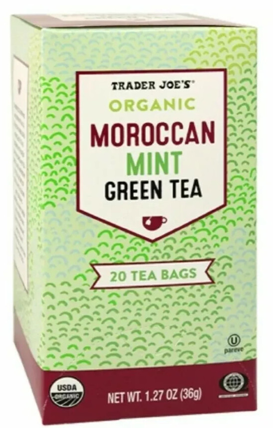 3 Pack Trader Joe’s Organic Moroccan Mint Green Tea 20 Bags 1.27 oz ea 60 Ct