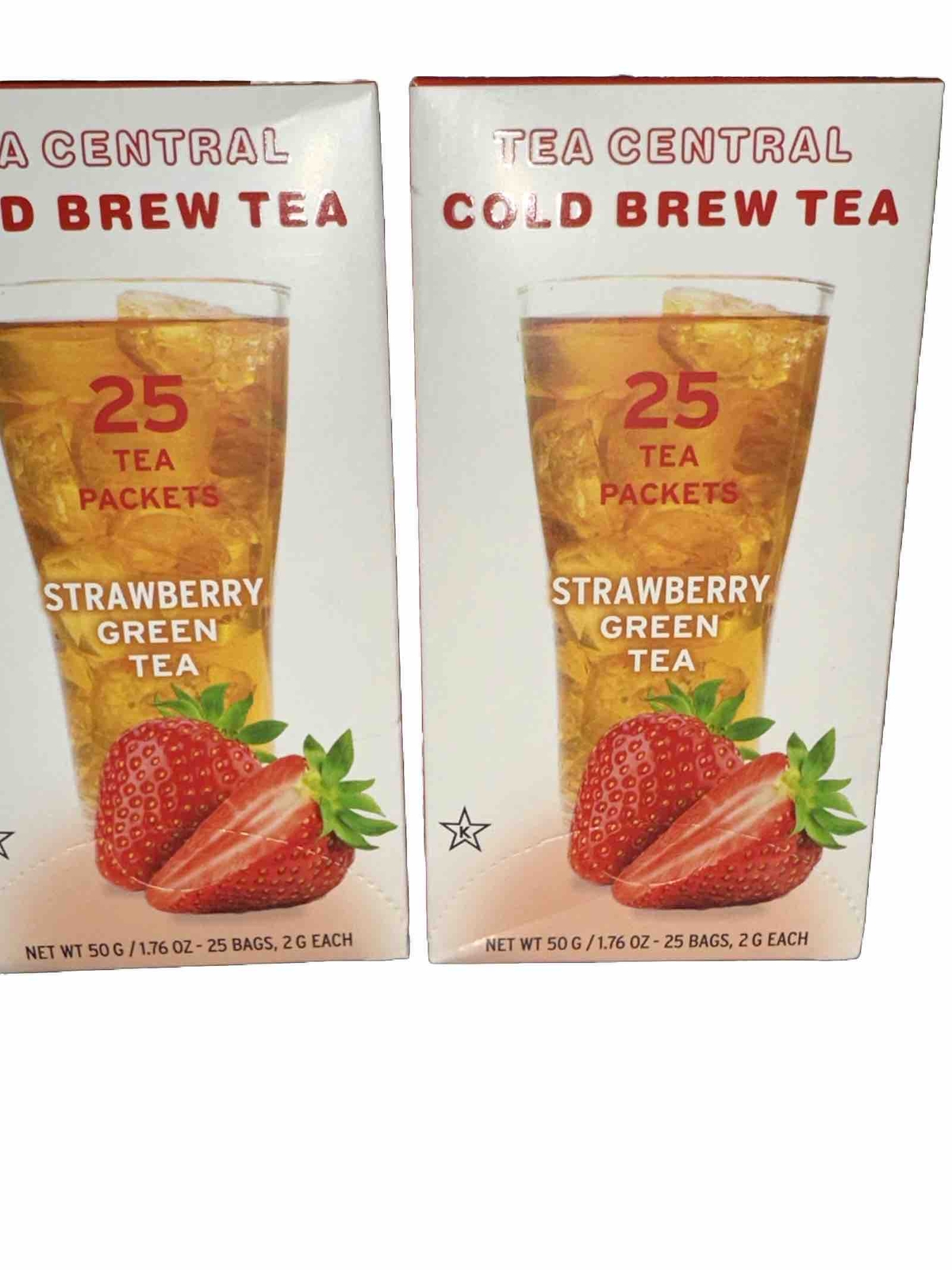 TEA CENTRAL COLD BREW 🍓 STRAWBERRY GREEN TEA 2 Boxes= 50 Bags