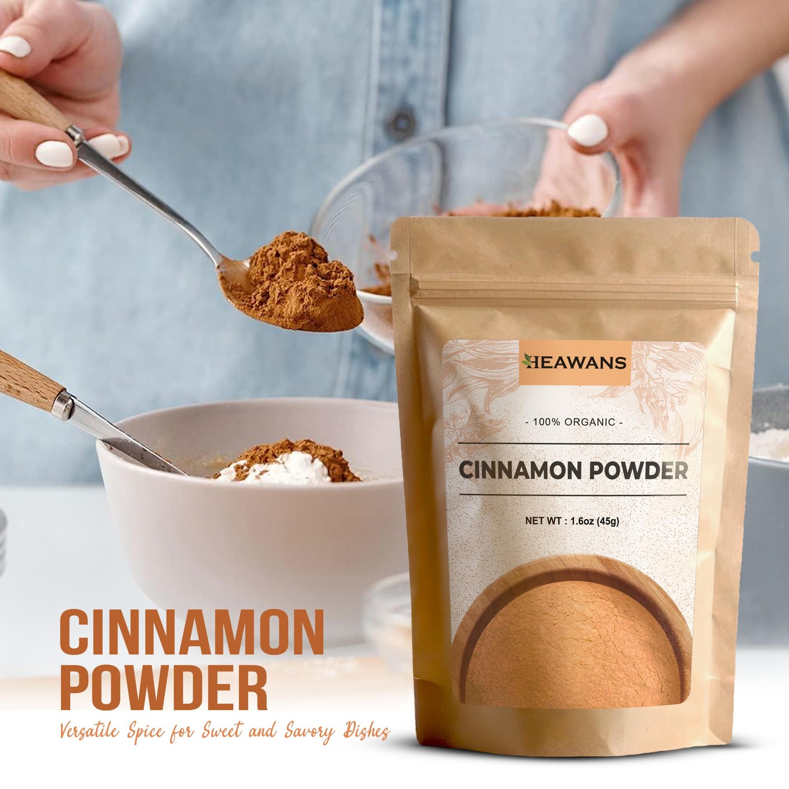 Organic Ceylon Cinnamon Ground Premium (Real or True 1.6 Ounce (Pack of 1)