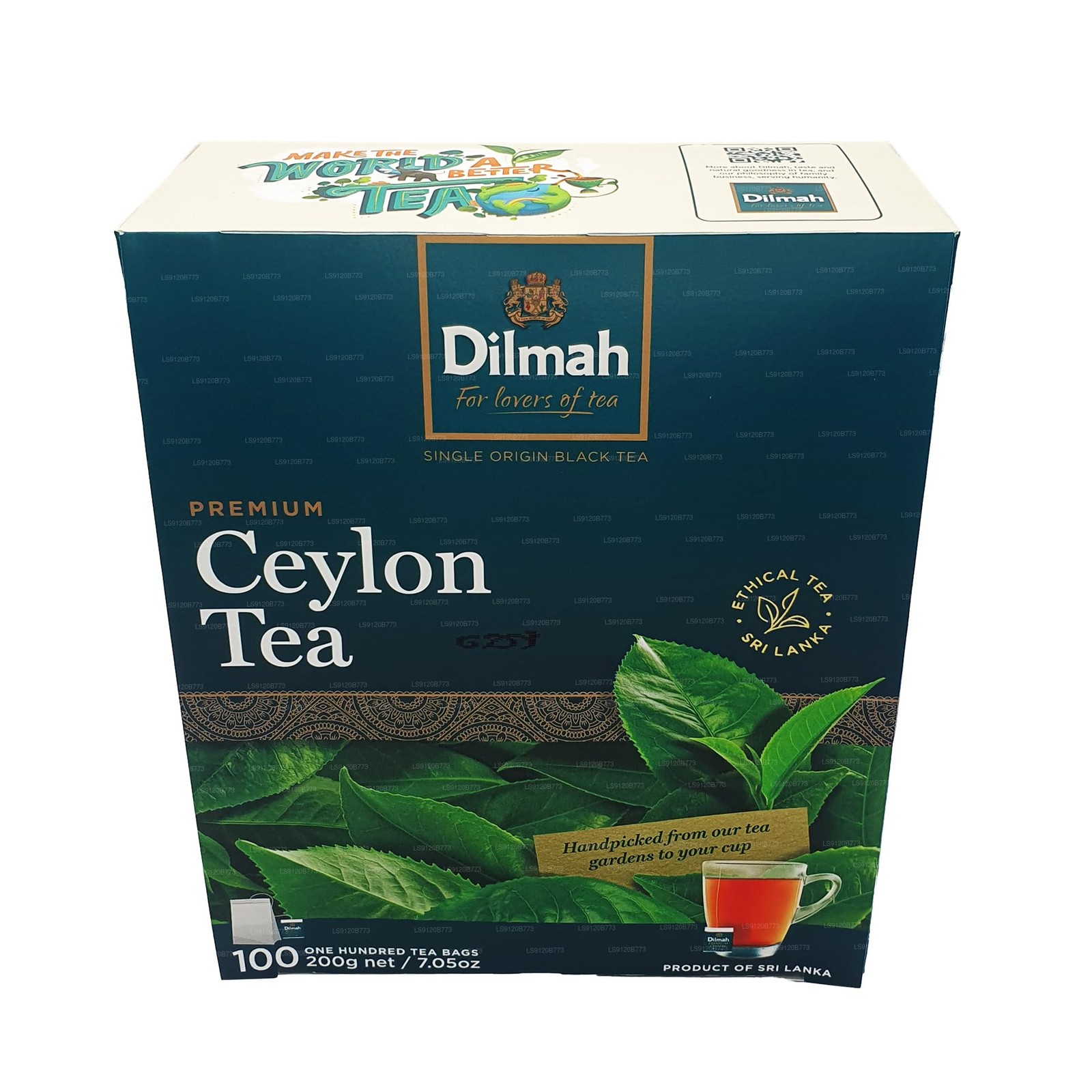 Dilmah Premium Ceylon Tea (200g) 100 Bags 100 Count (Pack of 1)