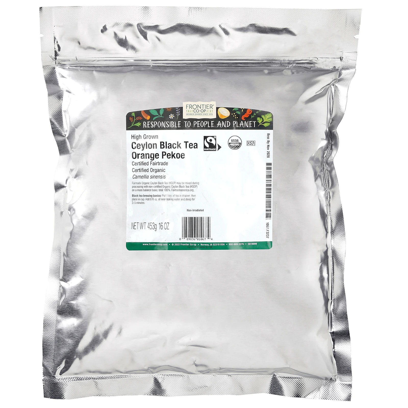 Organic Ceylon Black Tea, 16 oz (453 g)