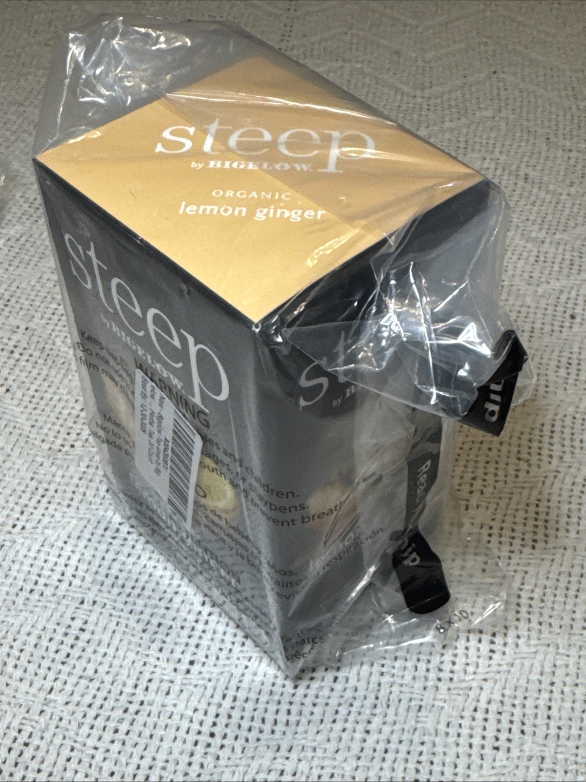 (2) Steep by Bigelow USDA Organic Non-GMO Lemon Ginger Herbal Tea Bags 40 Count