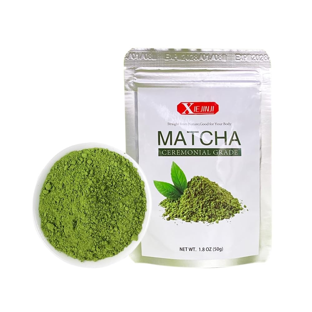 Ceremonial Matcha Powder – 1.76 oz (50g) – Great for Tea, Latte, Baking, Smoo…