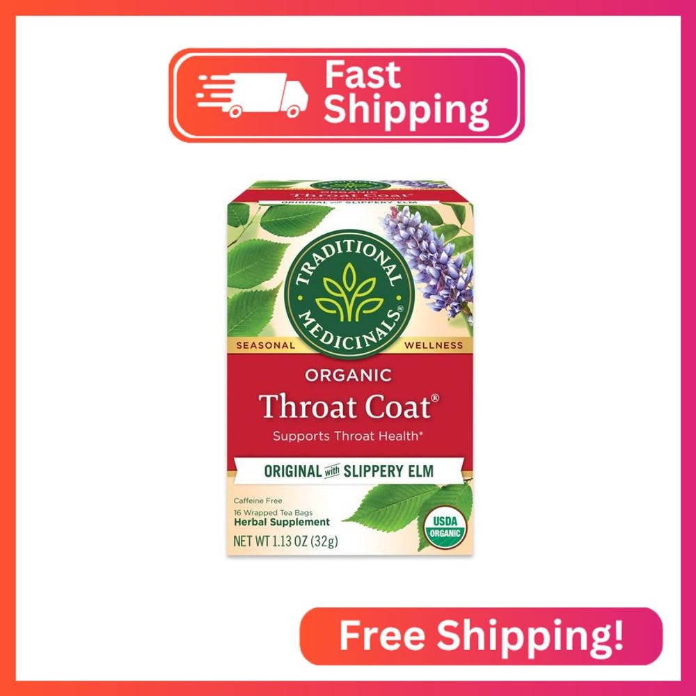 Traditional Medicinals Organic, Throat Coat Tea, Original with Slippery Elm – Su