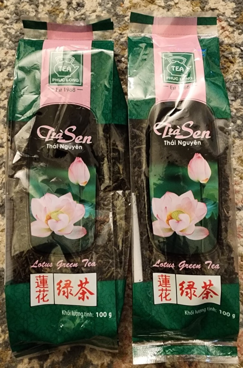 Lotus Green Tea – Tra Sen Thai Nguyen Phuc Long Vietnam 2 Pack (100gram/pack)