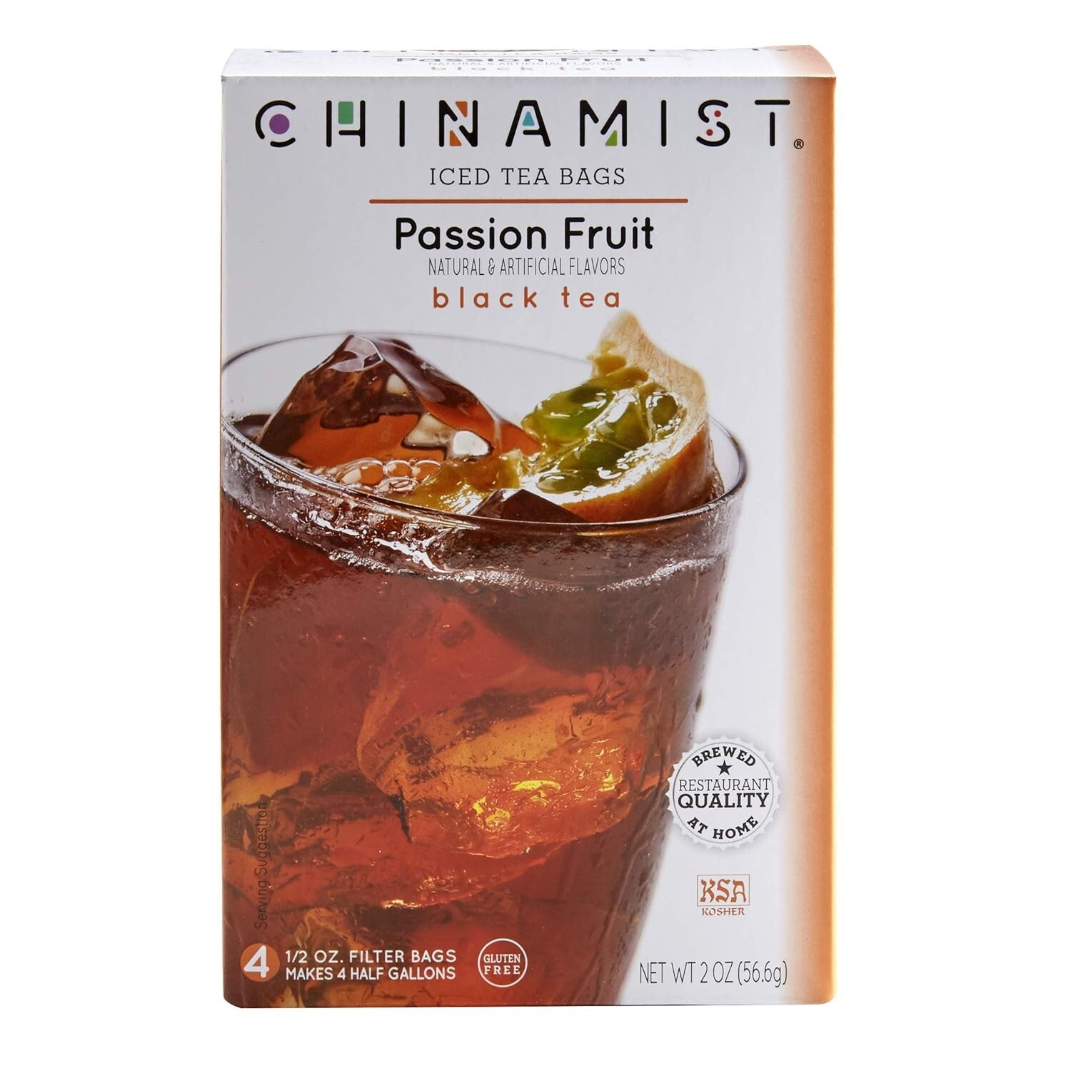 Refreshing Passion Fruit Iced Tea Bags – Brews 1/2 Gallon Each, Gluten Free