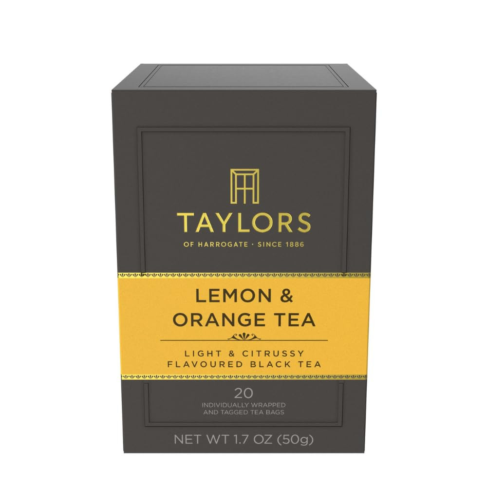 Lemon & Orange, Black Tea, Individually Wrapped Bags, 20