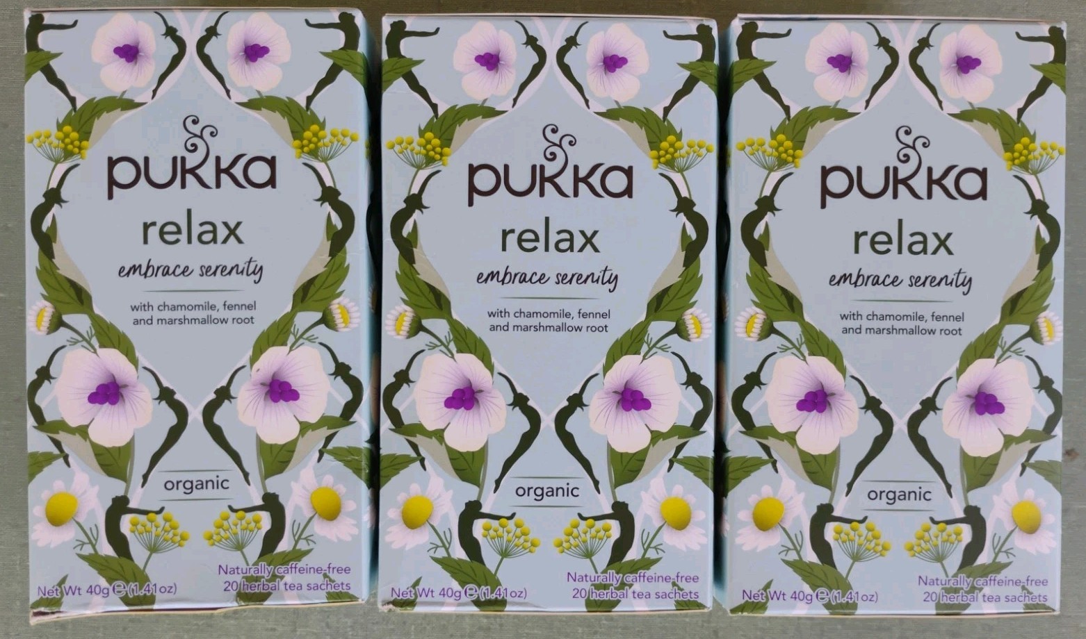 Pukka Relax Tea 20 Bags 3-Pack Exp 03/2028