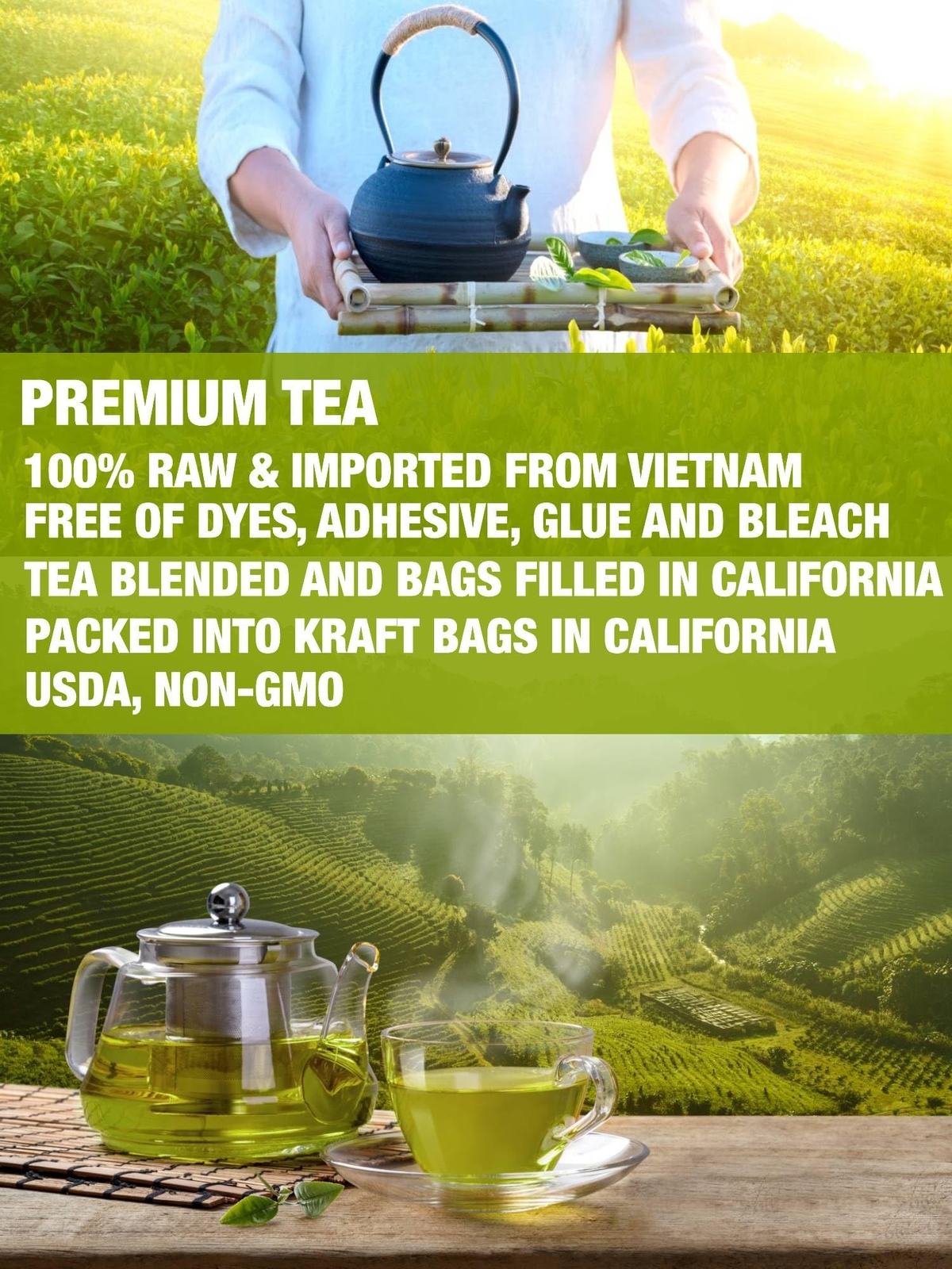 Pandan Tea 4oz Green Tea Infused with the aroma of pandan leaves – Tra Dua Th…