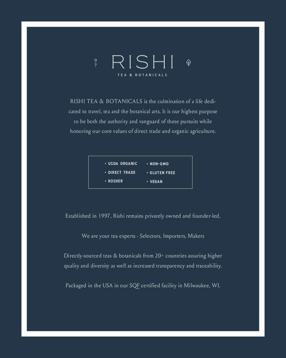 Rishi Tea Jade Cloud Chinese Green Tea – Organic, Caffeinated Sachet Bags with N