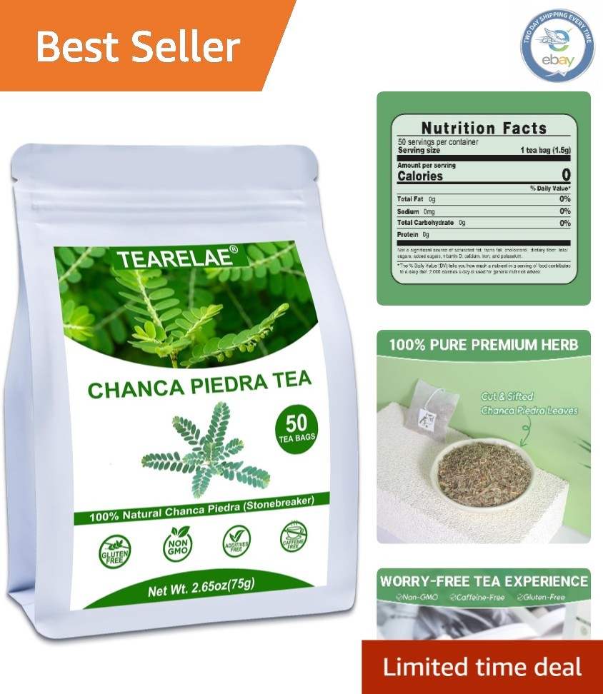 Natural Stone Breaker Tea – 50 Count Chanca Piedra Bags, Caffeine-Free Wellness