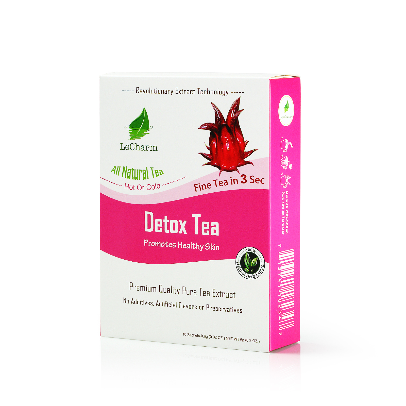 Premium 100% Natural Premium Detox Organic Black Tea Sugar Free (10 Sachests)