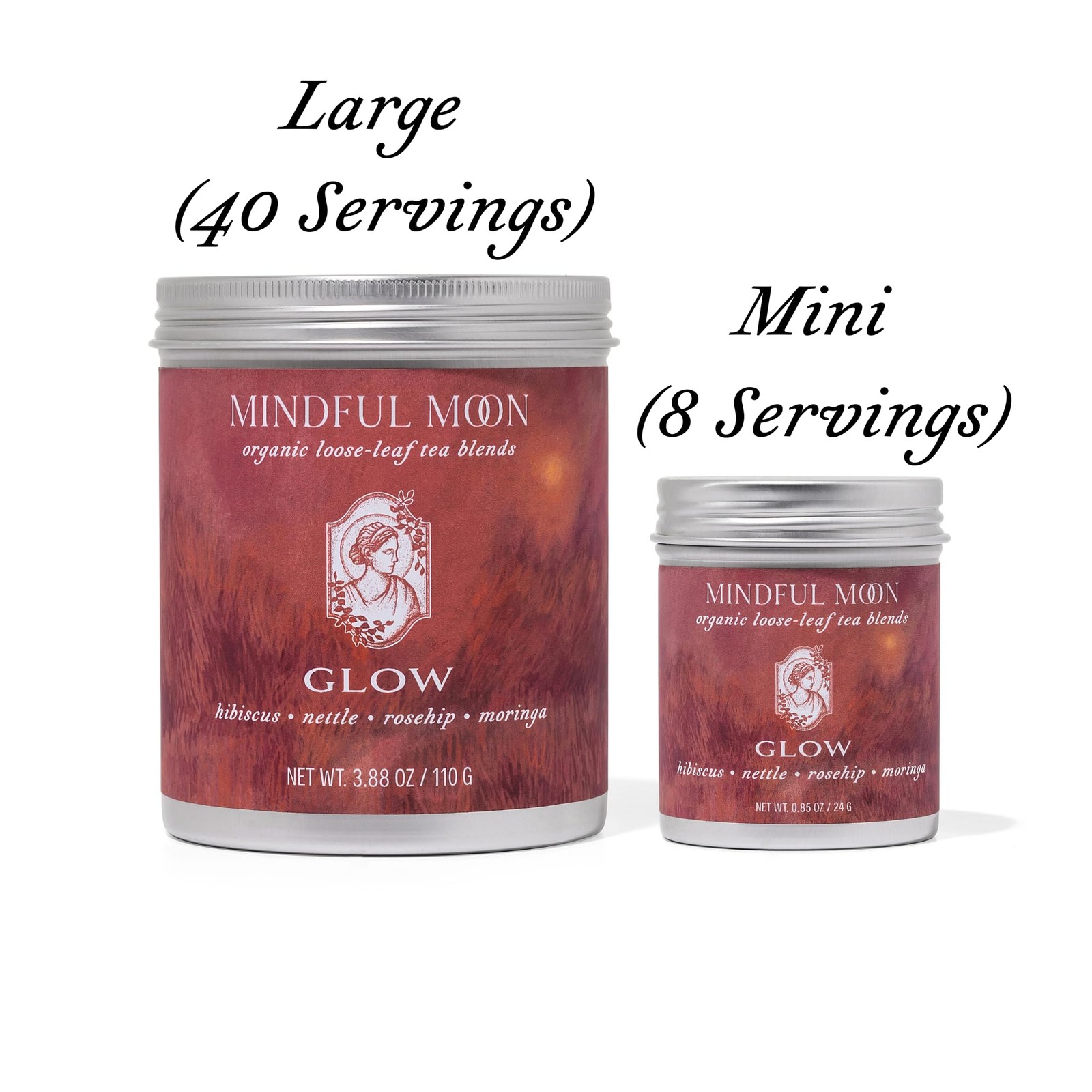 Glow Herbal Tea by Mindful Moon – Vitality Wellness Blend with Hibiscus, Mor…