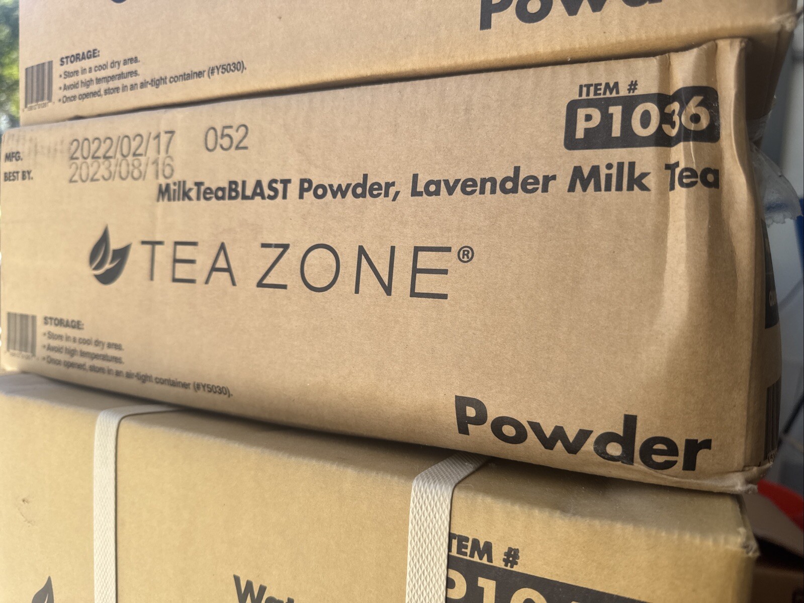 (12) Bags Of Tea Zone Lavender Milk Tea Powder/ for Milk Tea(1.32 lbs, P1036)