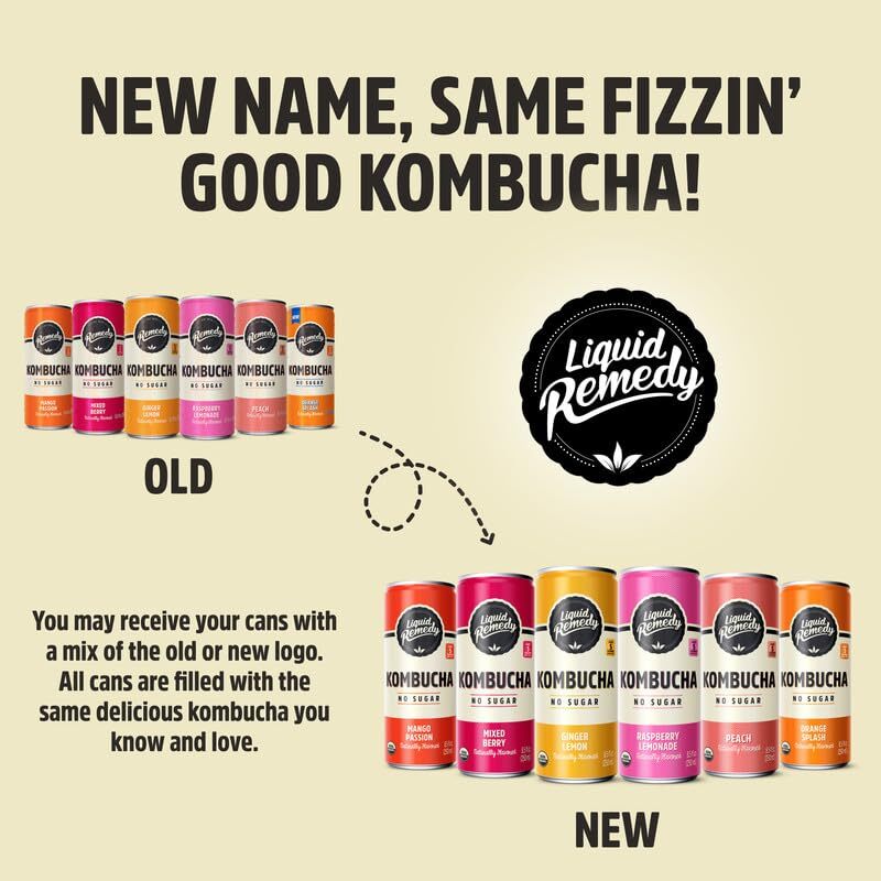 Liquid Remedy Kombucha Sugar Free Organic Drink Low Calorie Probiotic Like Te…