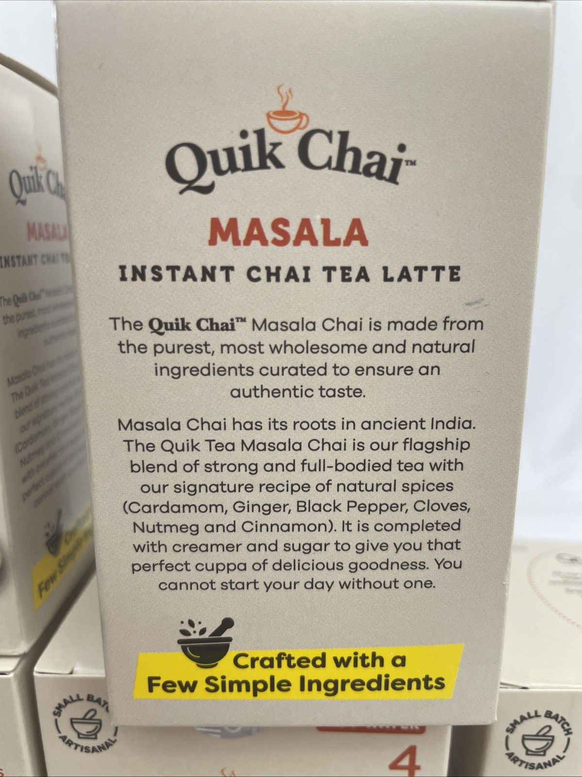 6 Boxes Quik Tea Masala Chai Tea Latte Instant Mix Packets Sealed NEW 24 Packs