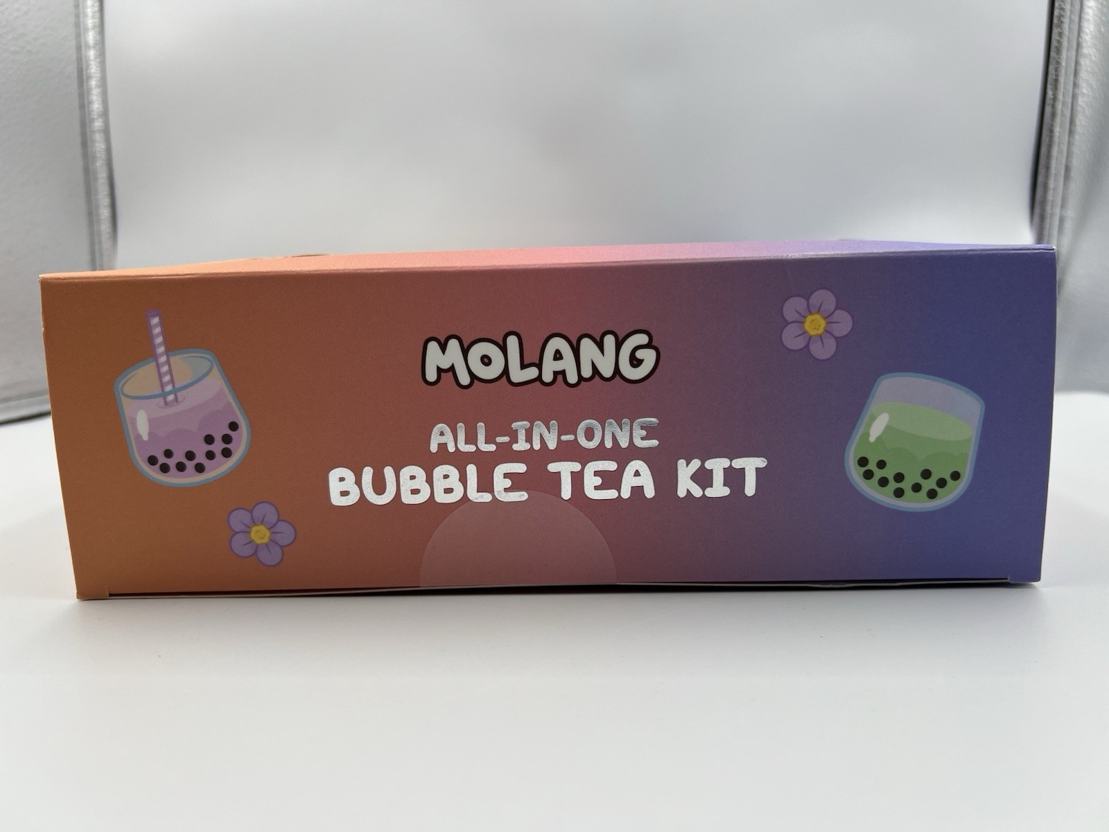 Molang All-In-One Bubble Tea Kit Brown Sugar 6 Milk Tea 6 Tapioca 2 Glasses