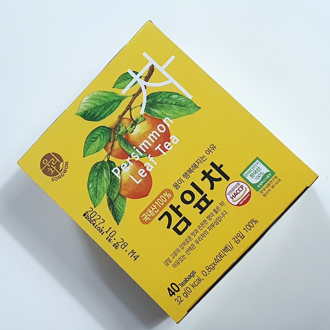 Persimmon Leaf Tea Wooricha Korean Natural Vitamin C Herbal 40 Bags Health Tea
