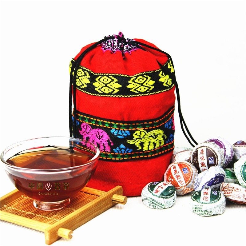 Pu Erh Tuo Tea 10 Flavor Assortment Raw and Ripe Mini Tea Balls Premium