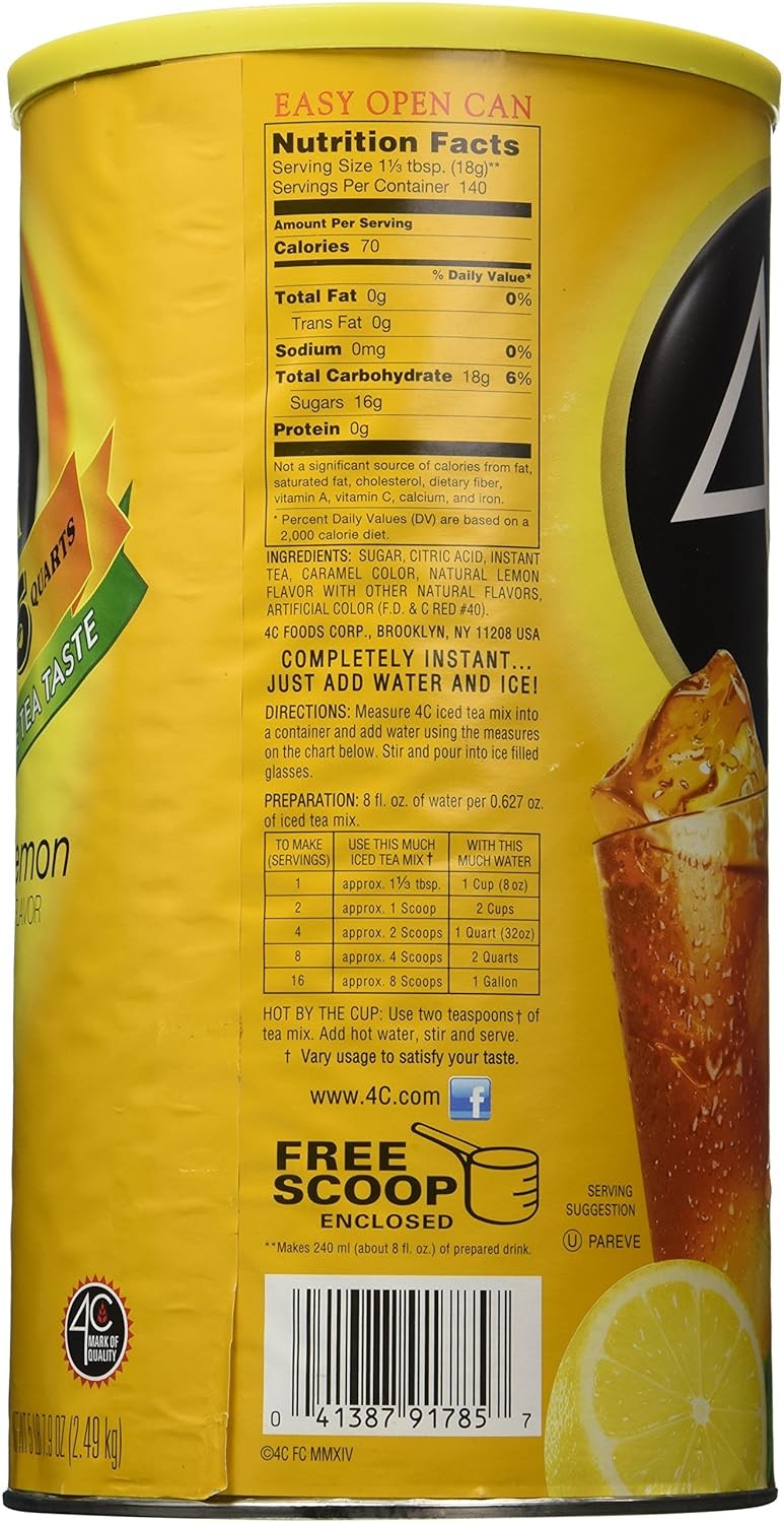 4C 35-Qt. Lemon Iced Tea Mix (82.6 Ounce)