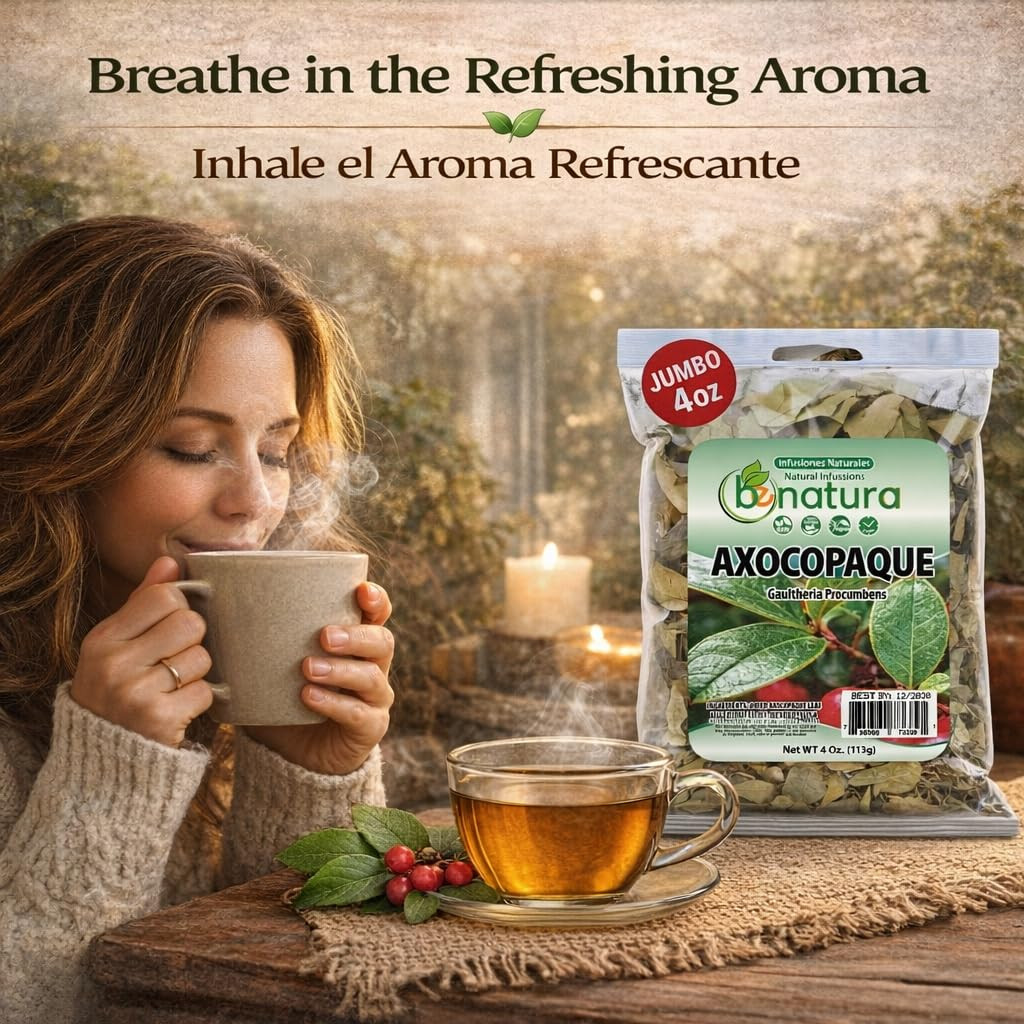 Axocopaque Herbal Tea (4 Oz) – 100% Natural Gaultheria Mexican Leaves – Authenti
