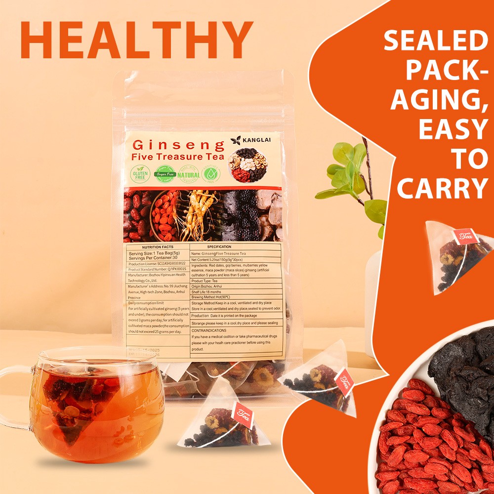 Ginseng Five treasure tea , Kidney tea ,liver tea , red date kidney health