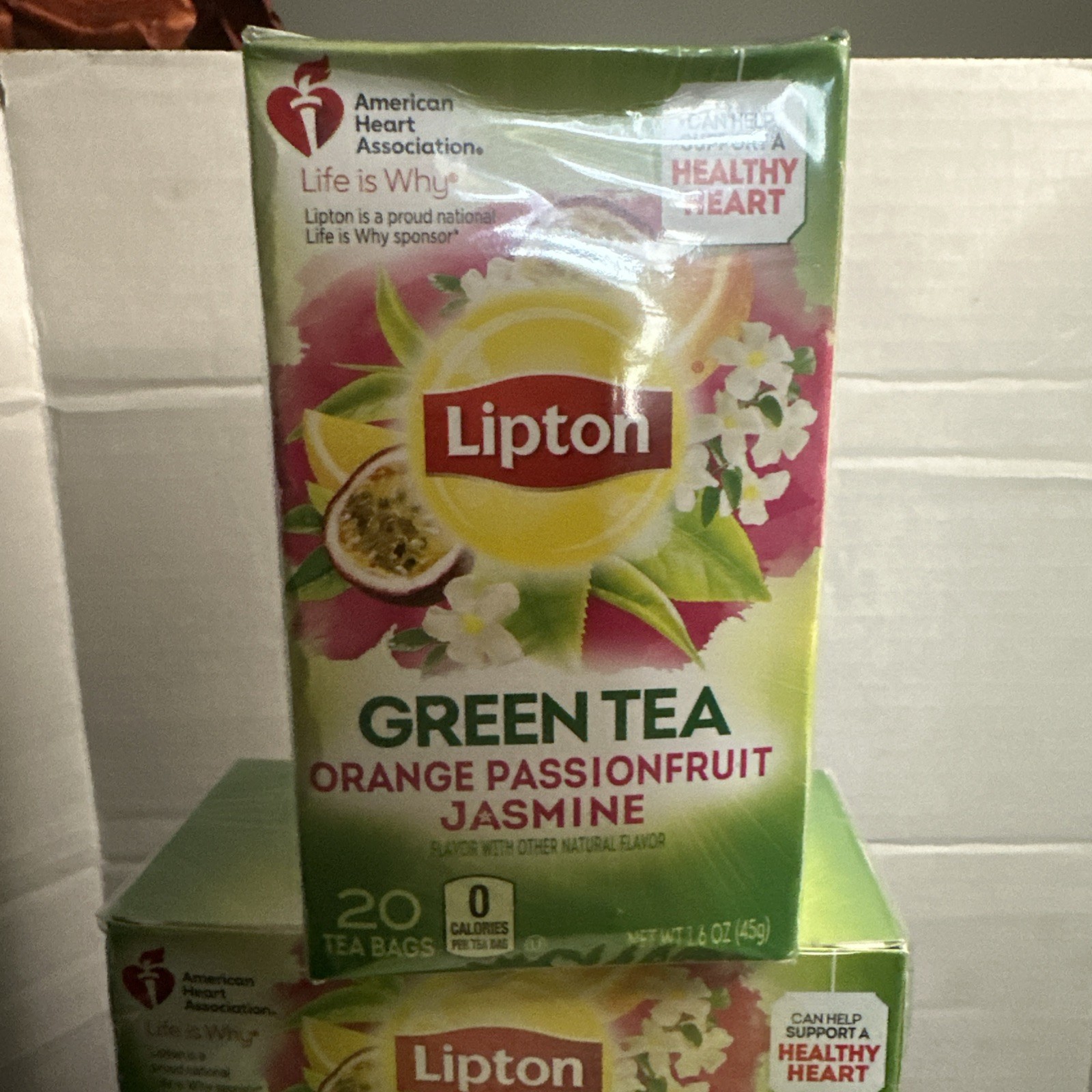 4 Lipton Green Tea Orange Passionfruit Jasmine 20 Ct Tea Bag (Read) discontinued