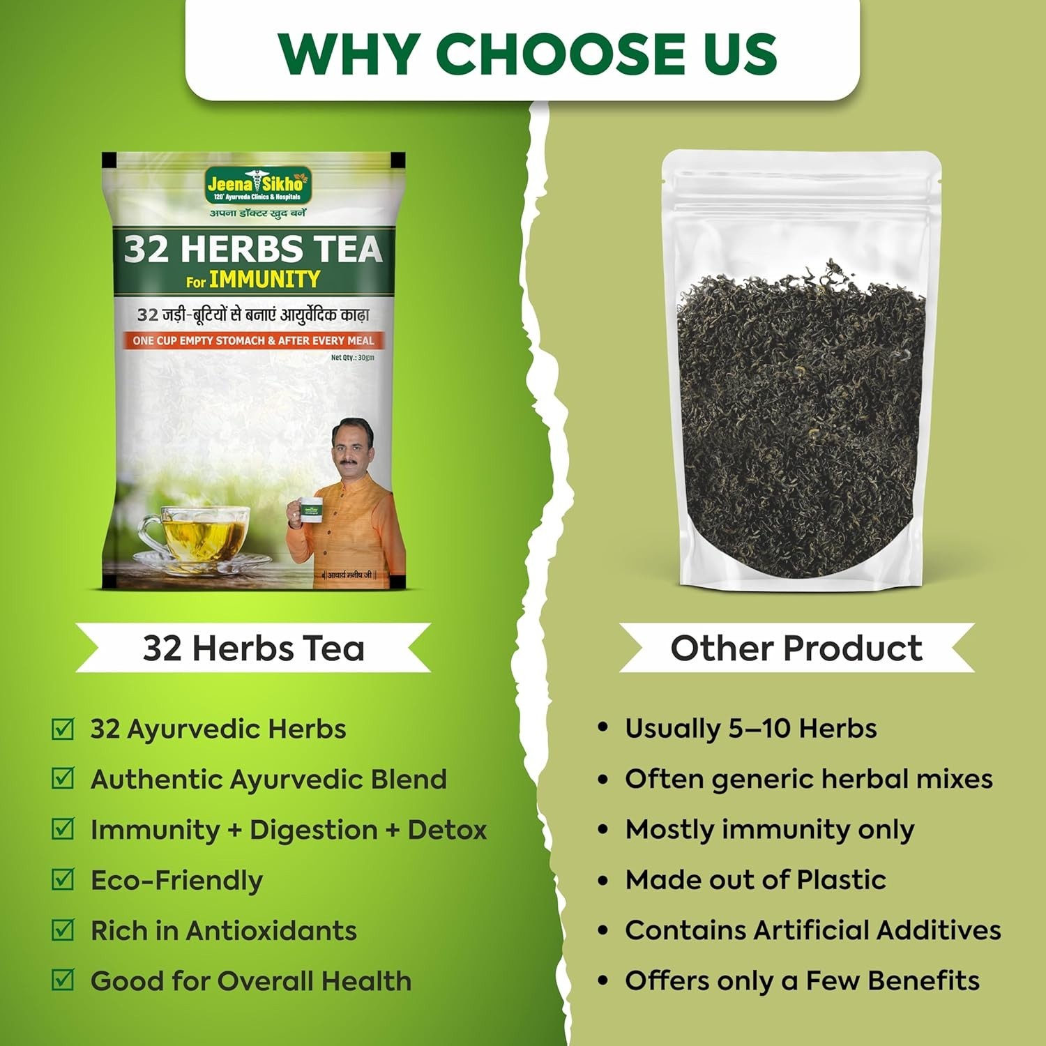 Natural Detox Herbal Tea, for immunity, Body Detox & Wellness Kahwa, Tea 30gm