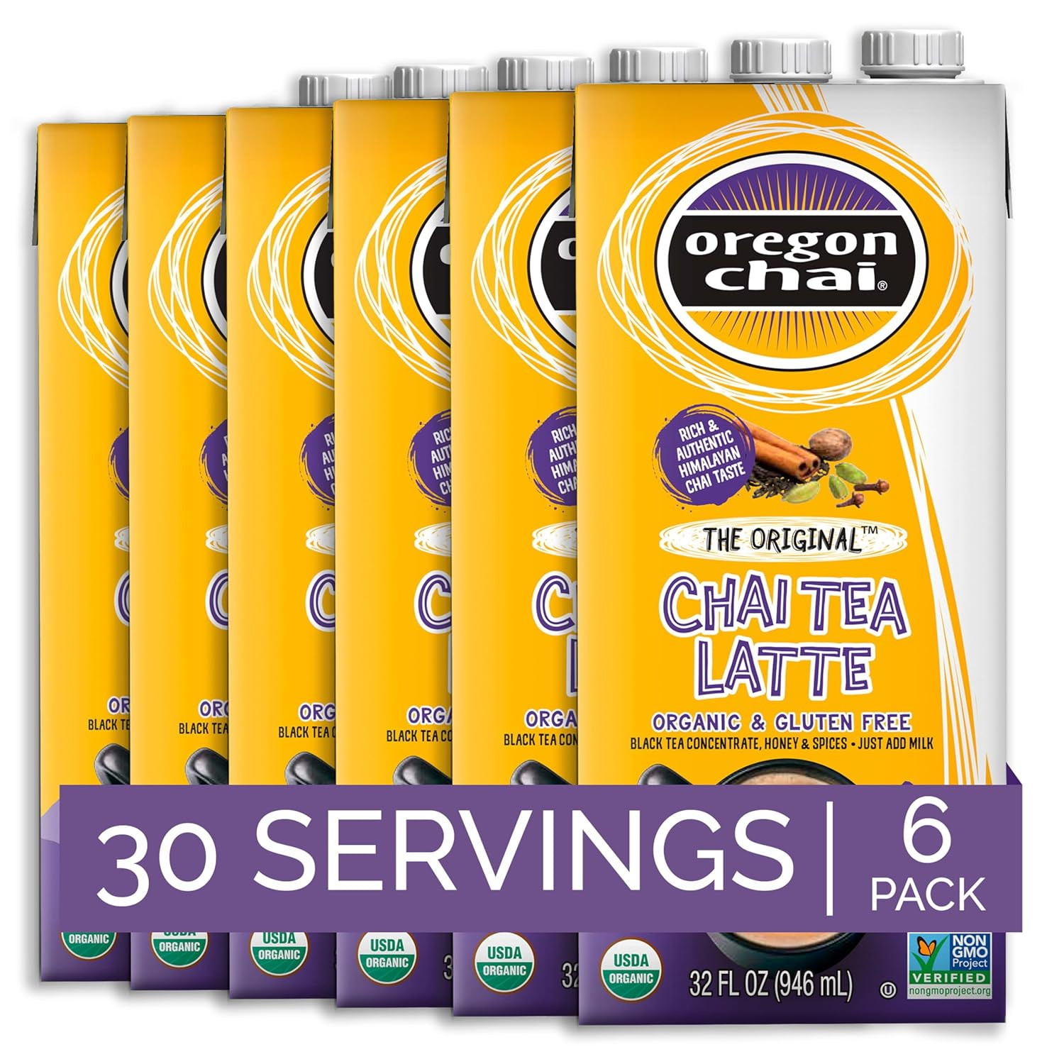 Original Chai Concentrate, 32 Fluid Ounce (Pack of 6)