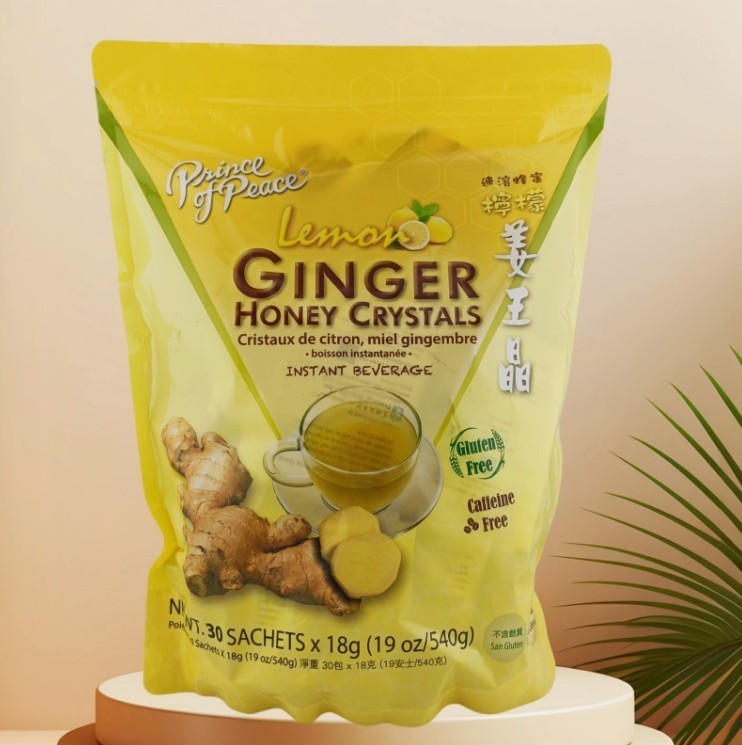 Prince of Peace Ginger Instant Honey Crystals Tea 30 Sachets Assorted Flavors