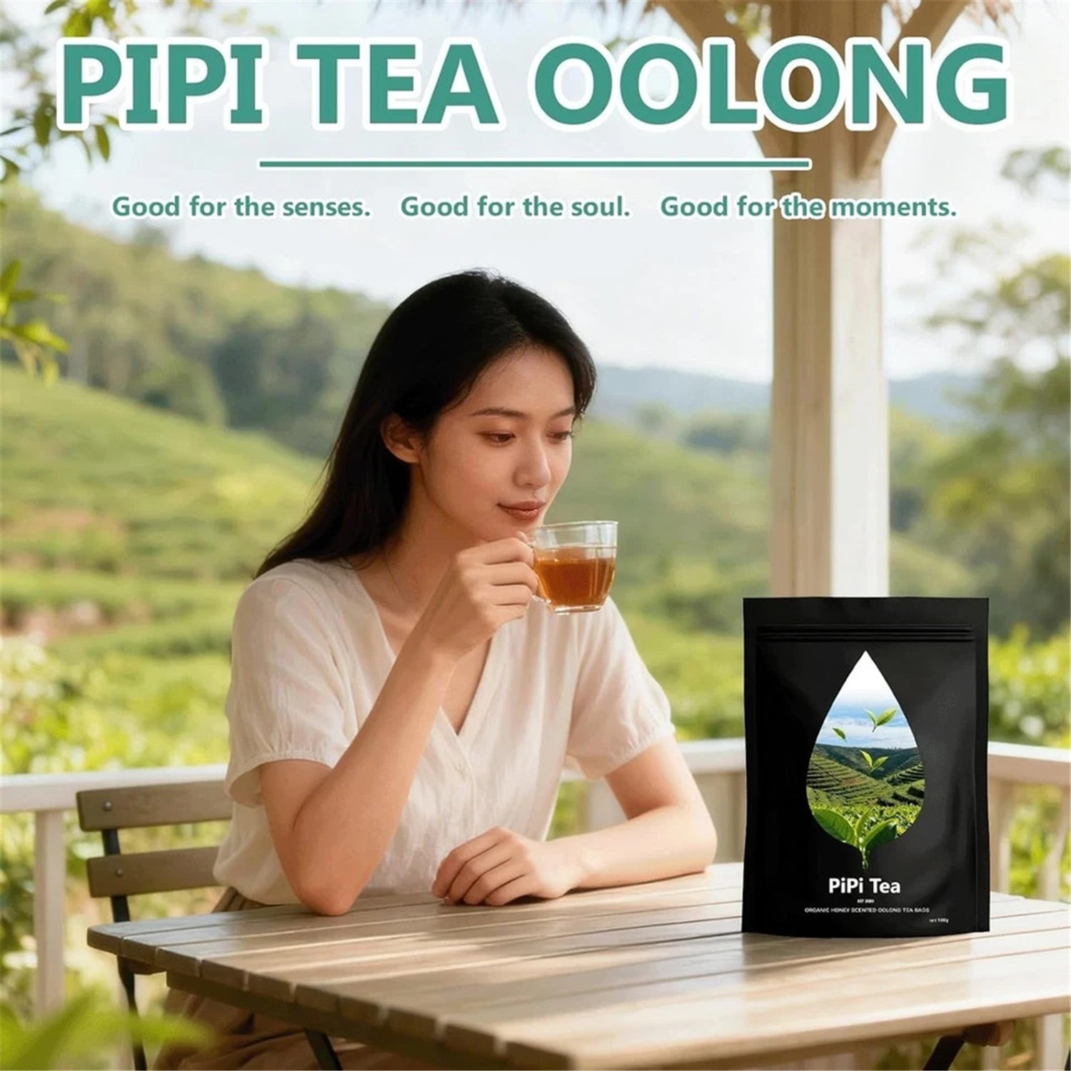 Pipi Tea Oolong,Pipi Oolong Tea,4g*20 Bags Selected Tea Leaves,Cortisol &Calming