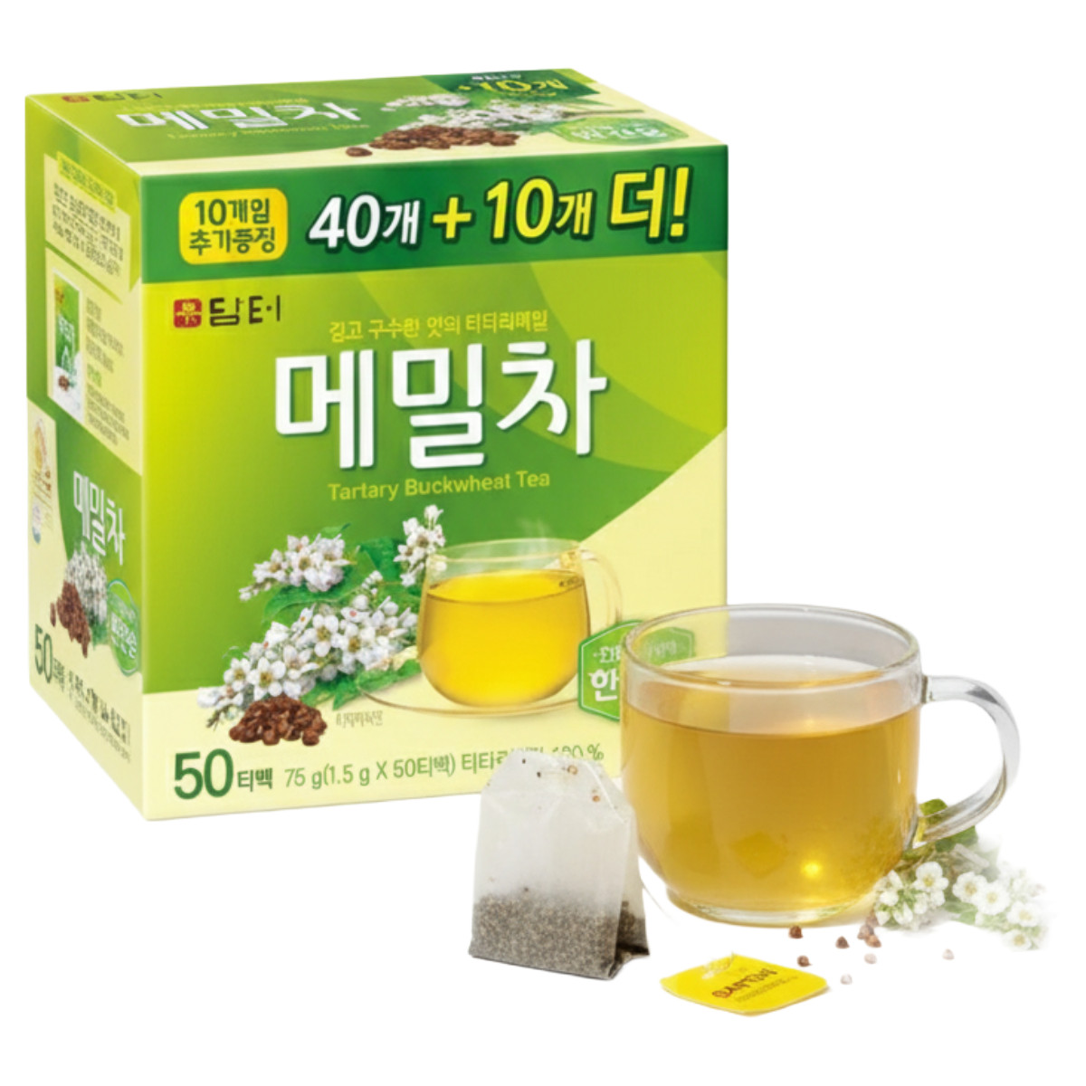 Damtuh Tartary Buckwheat Tea 담터 메밀차 – Roasted Korean Herbal Tea Bags