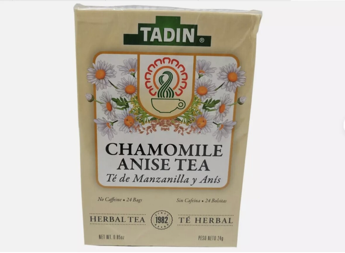 Tadin Chamomille Anise Herbal Tea.Calming & Caffeine-Free ( 24 Bag each)