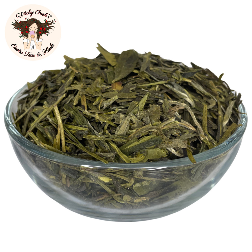 Dragon Well Loose Leaf Green Tea, High Caffeine Equal to Coffee