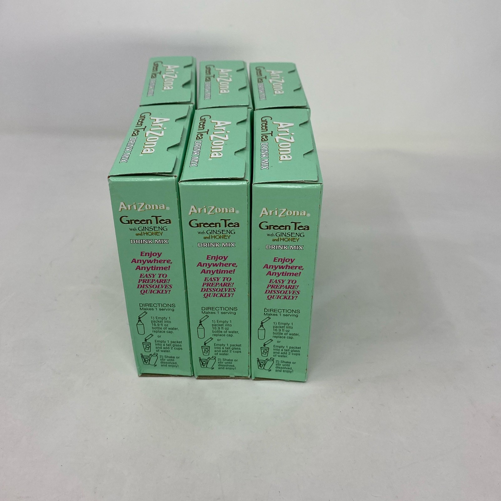 AriZona Green Tea Stix Sugar-Free 10ct x 6 Boxes, Mint Green