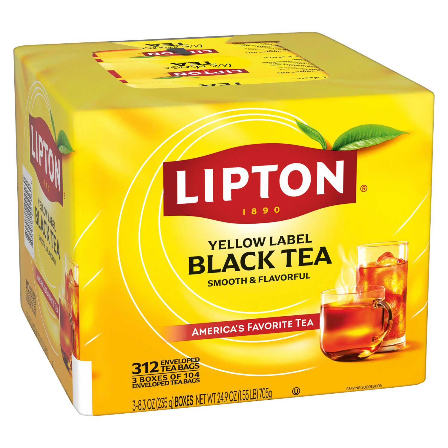 Lipton Tea Bags, Black Tea, 312 Ct.