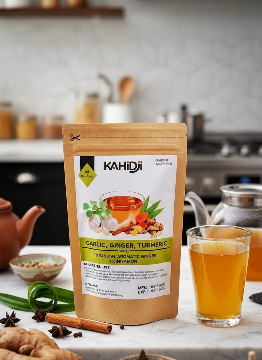 GARLIC, GINGER, TURMERIC with PANDAN, AROMATIC GINGER & CINNAMON – 30 teabags