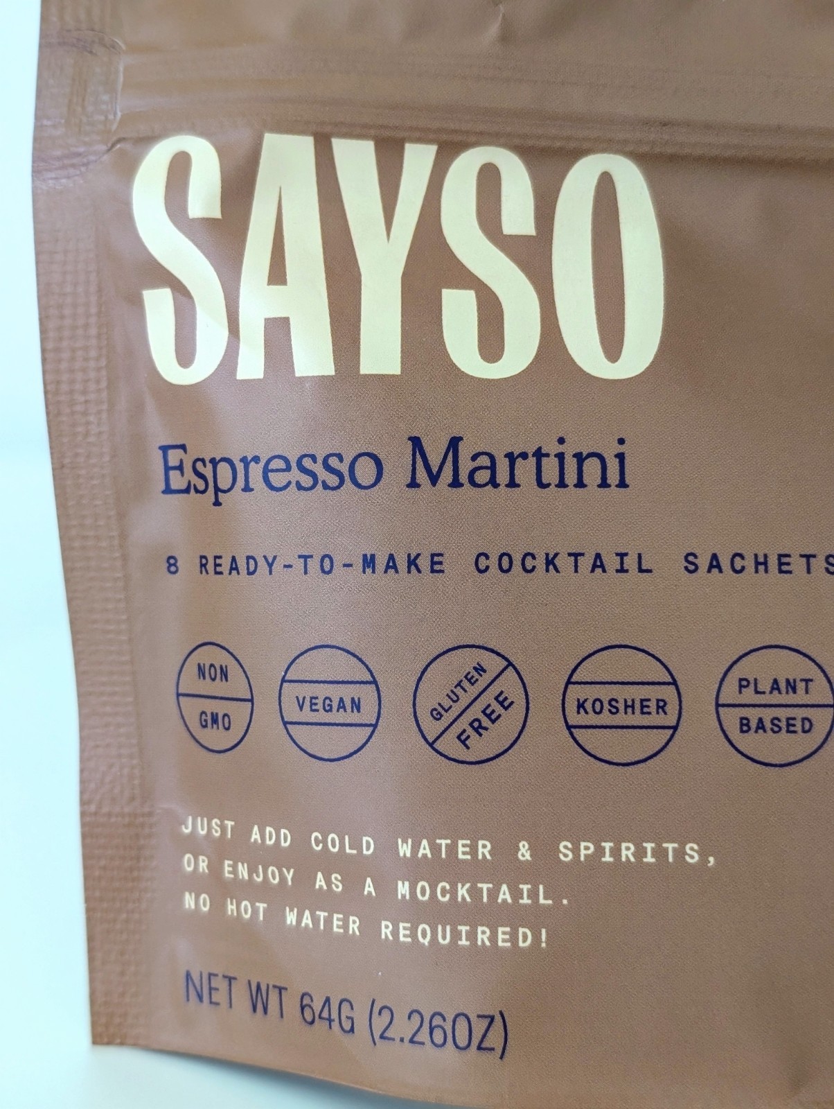 2 Packs SAYSO Espresso Martini Instant Cocktail Tea Bags Mixer Mocktail Chicory