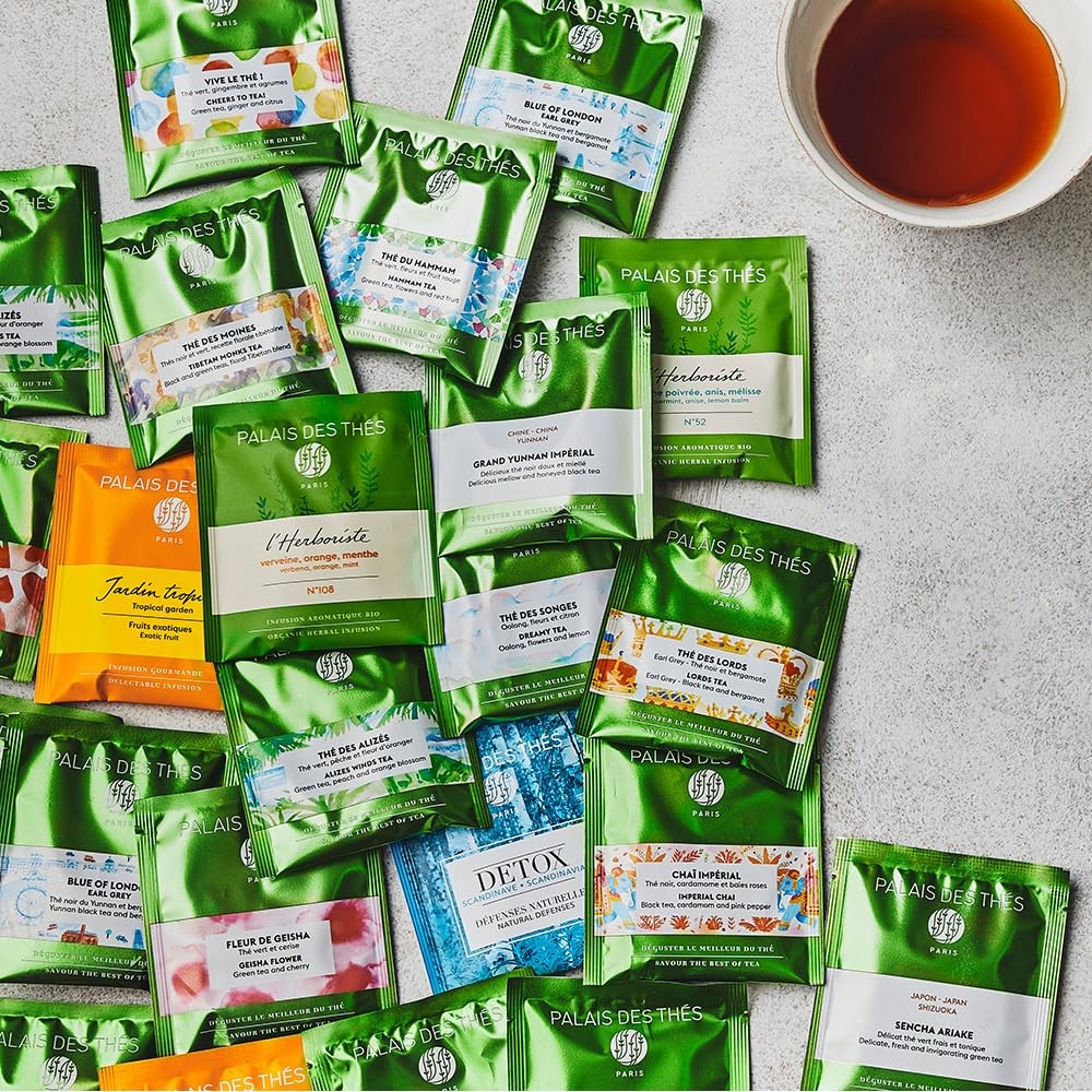 Tibetan Monks Black Green Tea Floral Blend Premium Tea Bags Serves 20 Cups
