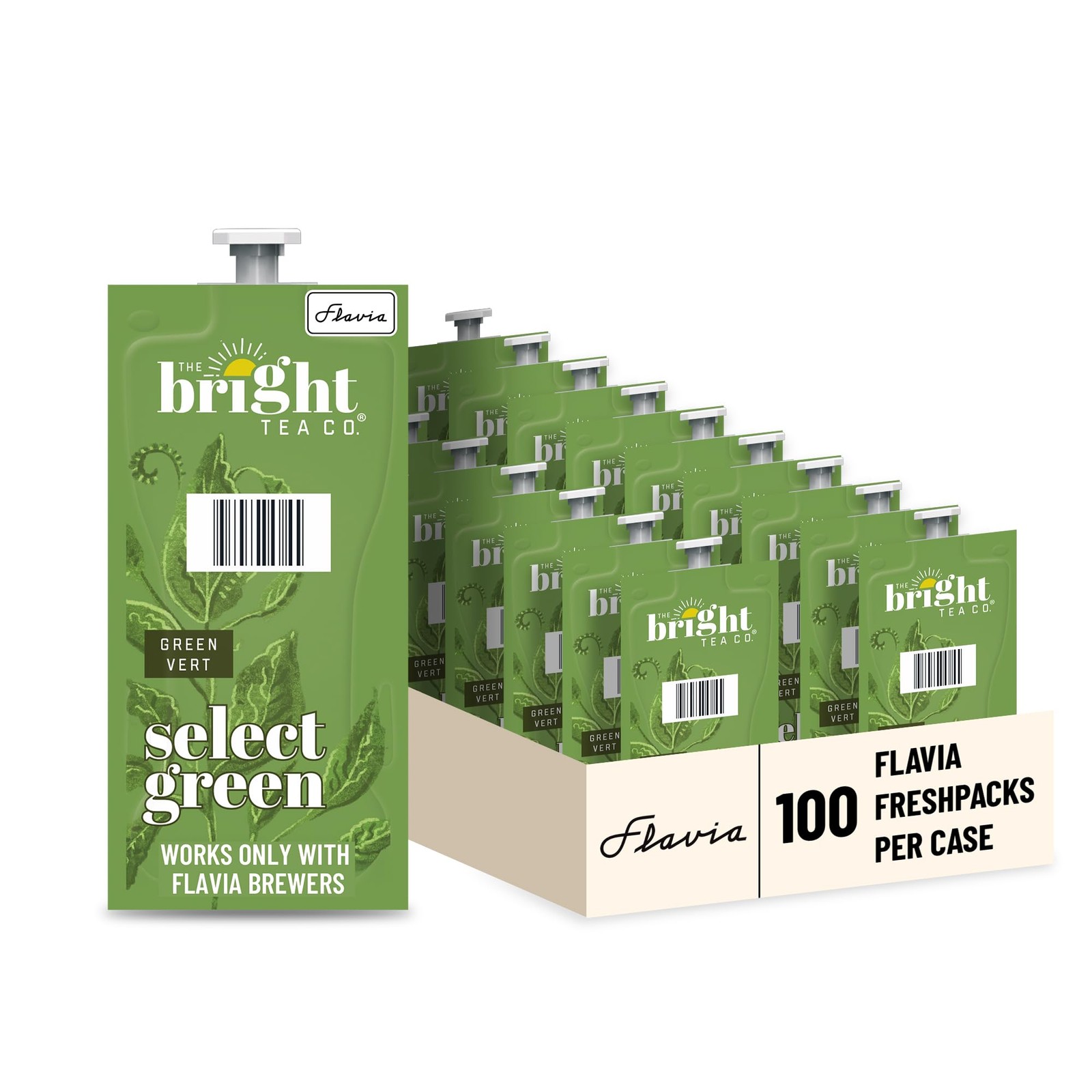 Flavia Bright Tea Co. Select Green Freshpacks 100 Count (Pack of 1), Blue