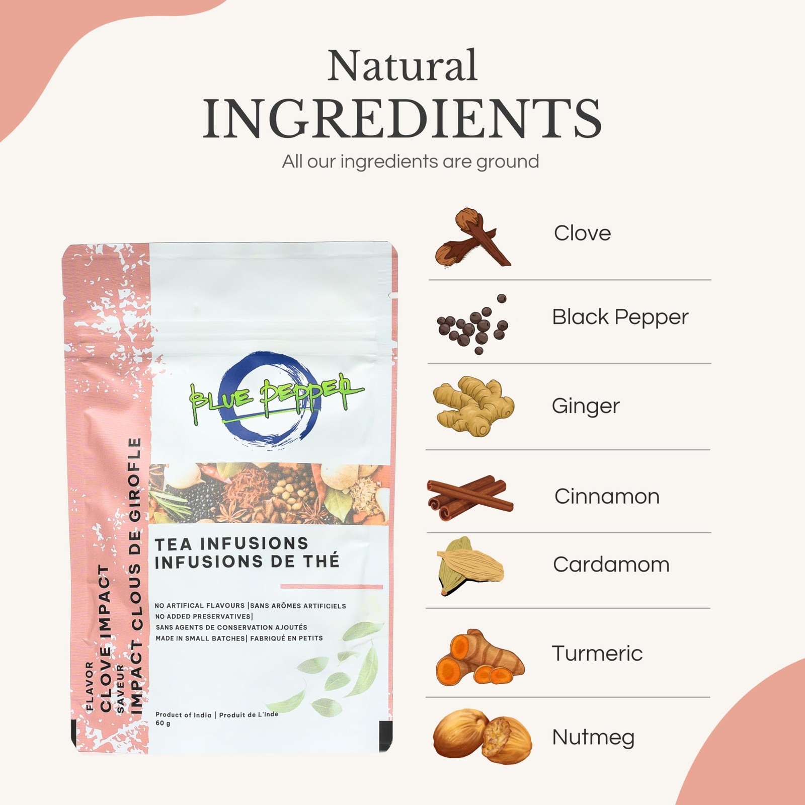 Clove Impact Tea Infusion Blend – 60g | Natural, No Preservatives, Small-Batc…