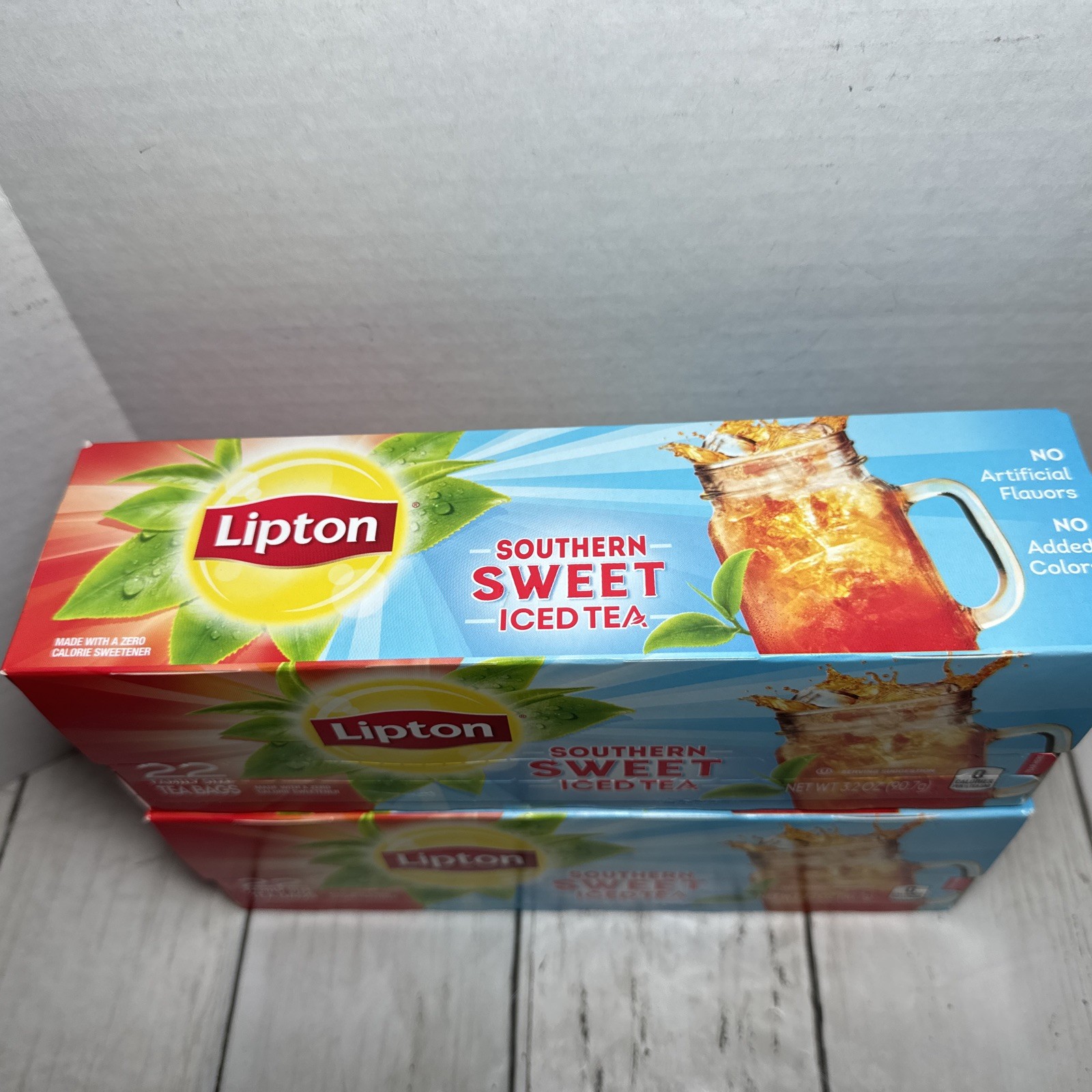 Lipton Southern Sweet Iced Tea Bags 22 Count Family Size BB 04/2028 2 Boxes