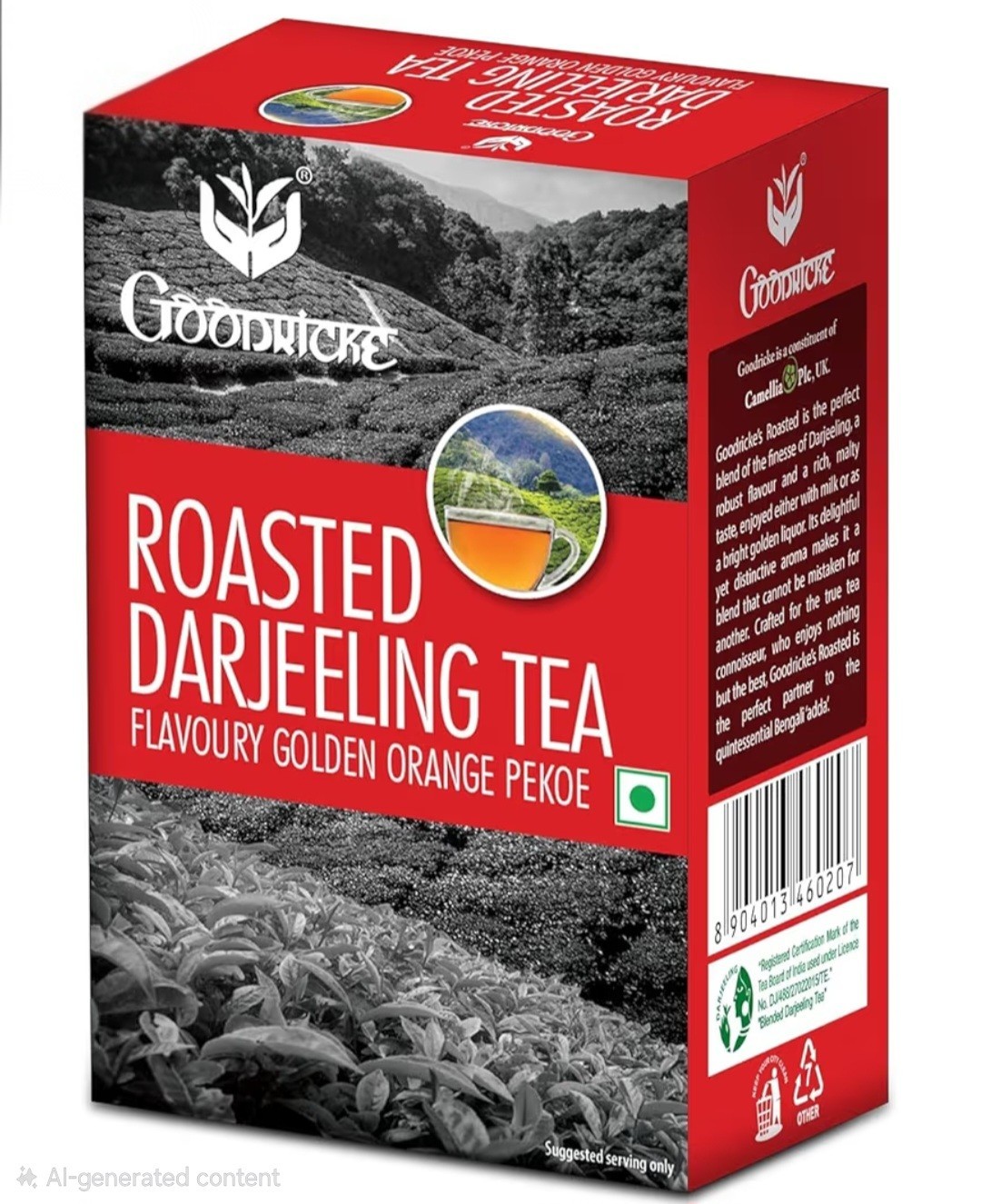 Goodricke Roasted Organic Darjeeling Tea 250gm, 100% Organic Whole Leaf Tea