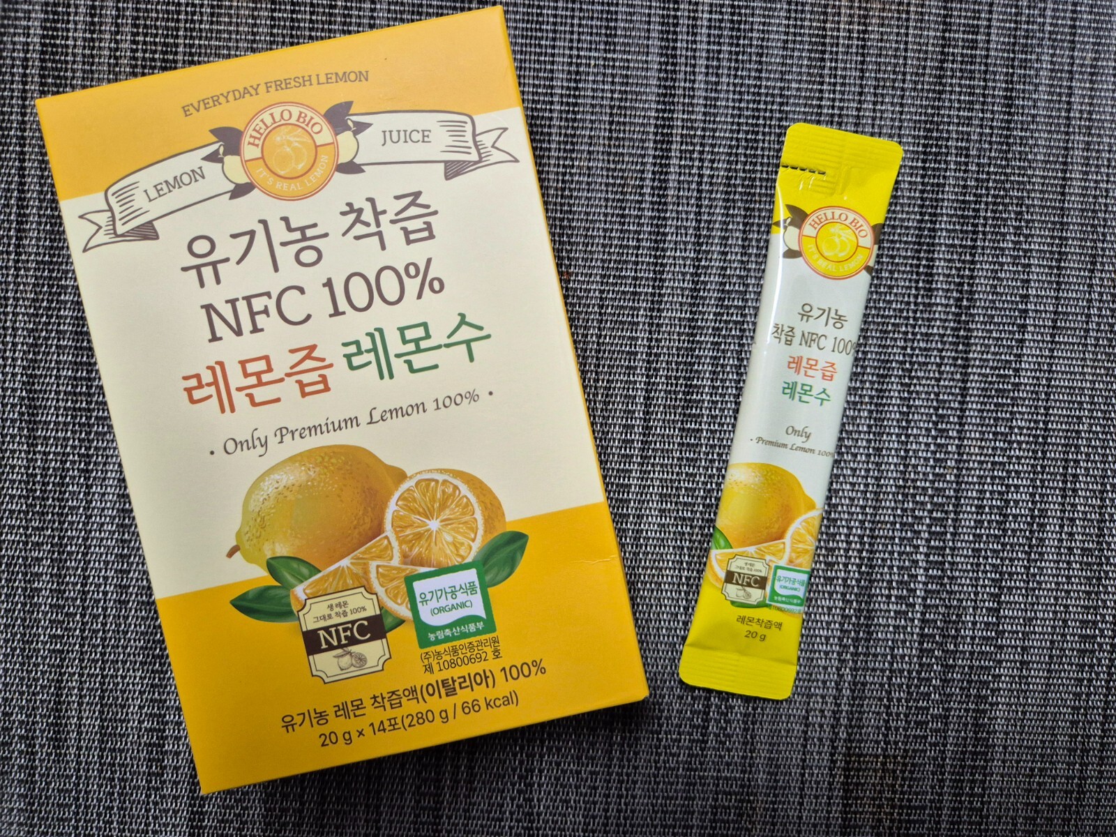 9.87oz(280g) NFC Organic 100% lemon juice 4Box
