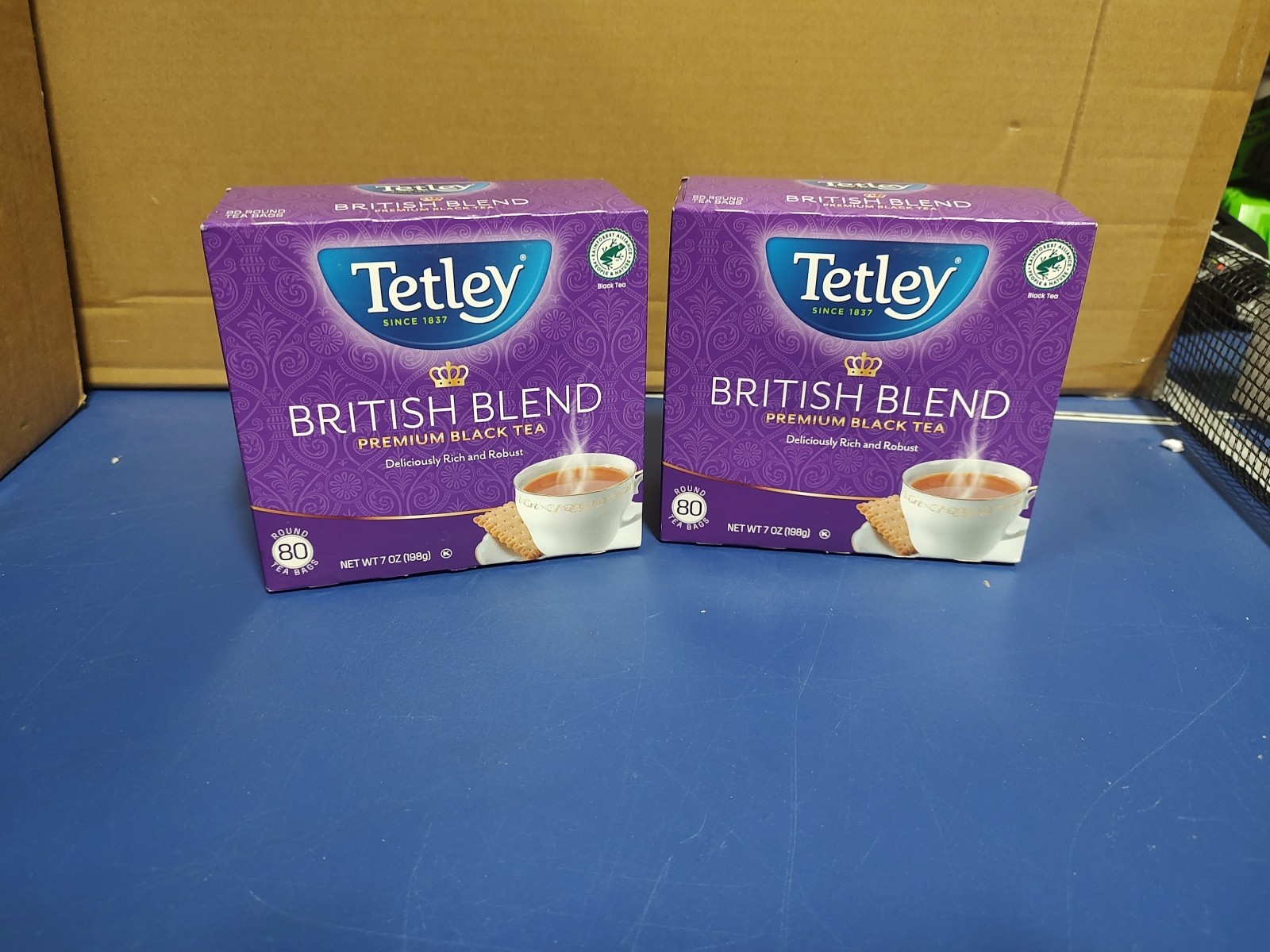 2 Each Tetley Premium Black Tea, British Blend 80 Count Tea Bags, 7 oz Dec 2025
