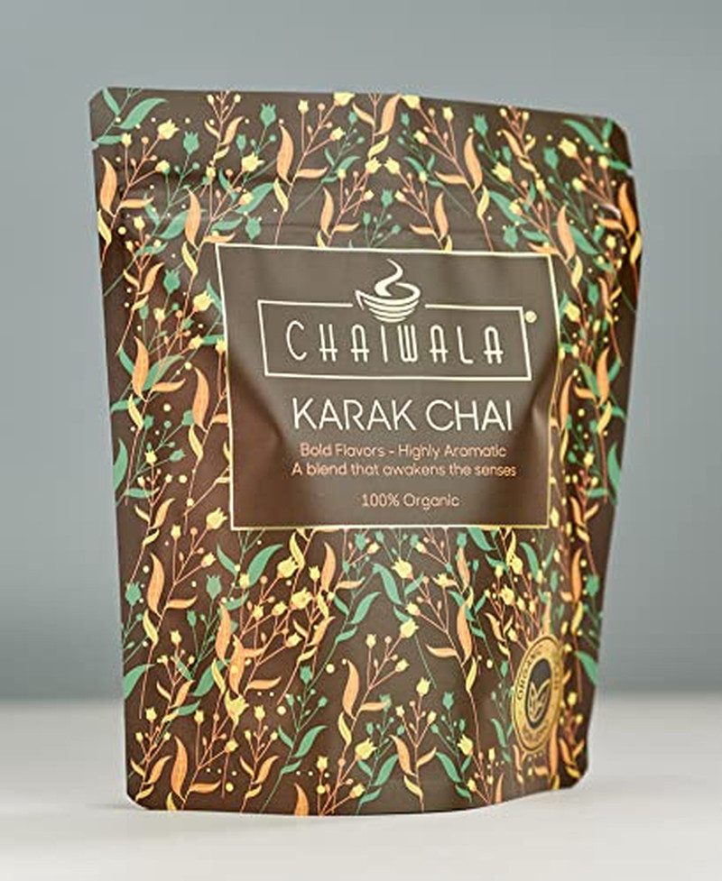 Karak Chai – Organic Black Loose Leaf Tea | 40 Cups | Instant Brew Hot, Iced or