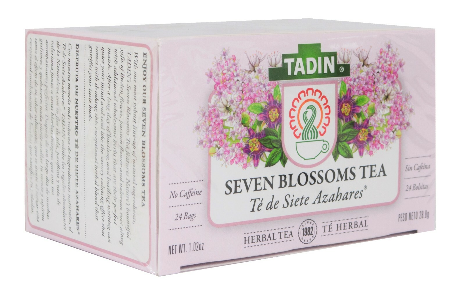 Tadin Siete Azahares (7 Blossoms) Herbal Tea, 24 Bags (6 BOXES) 02/2025