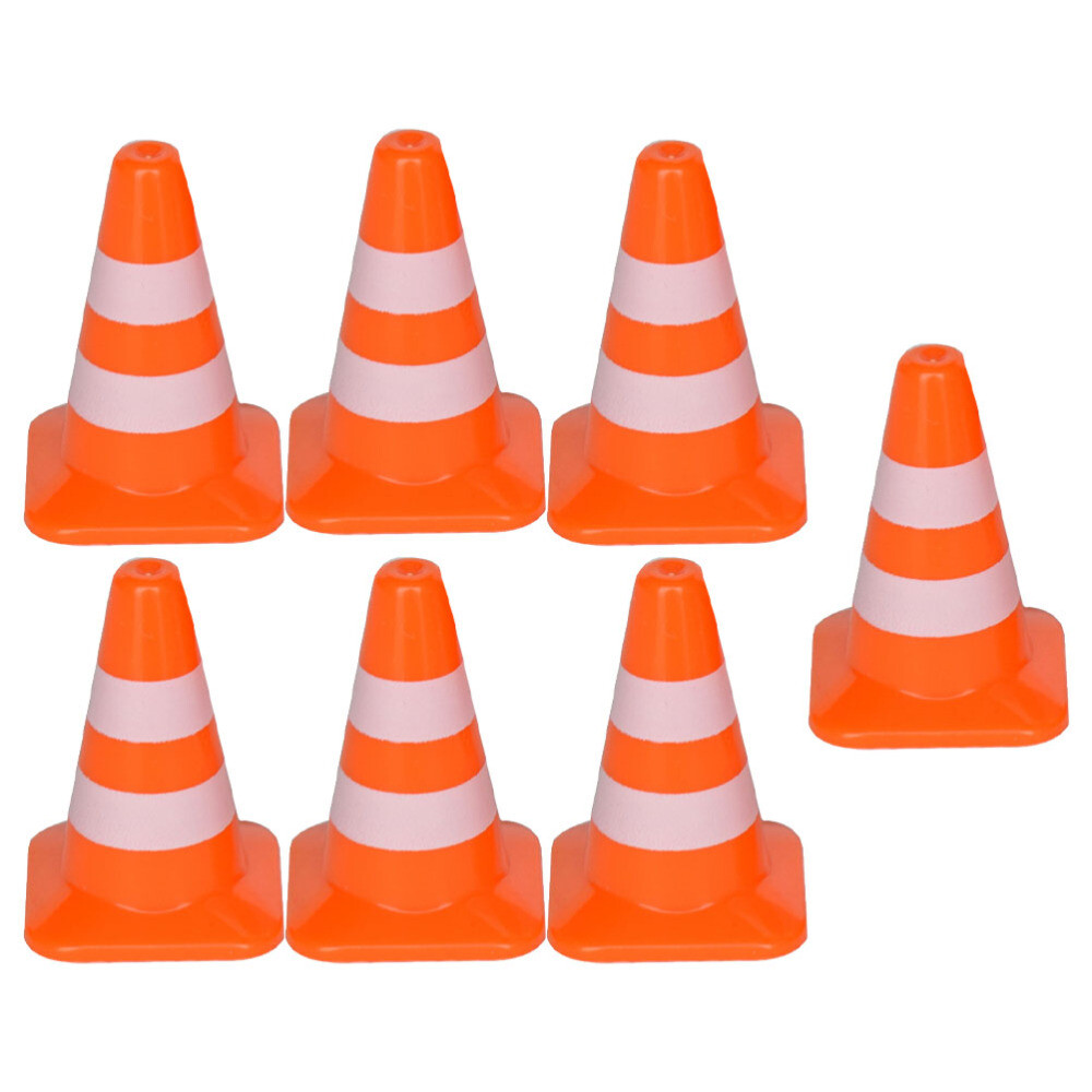 7x Traffic Cones Model Traffic Road Cones Construction Toys Model Traffic Signs